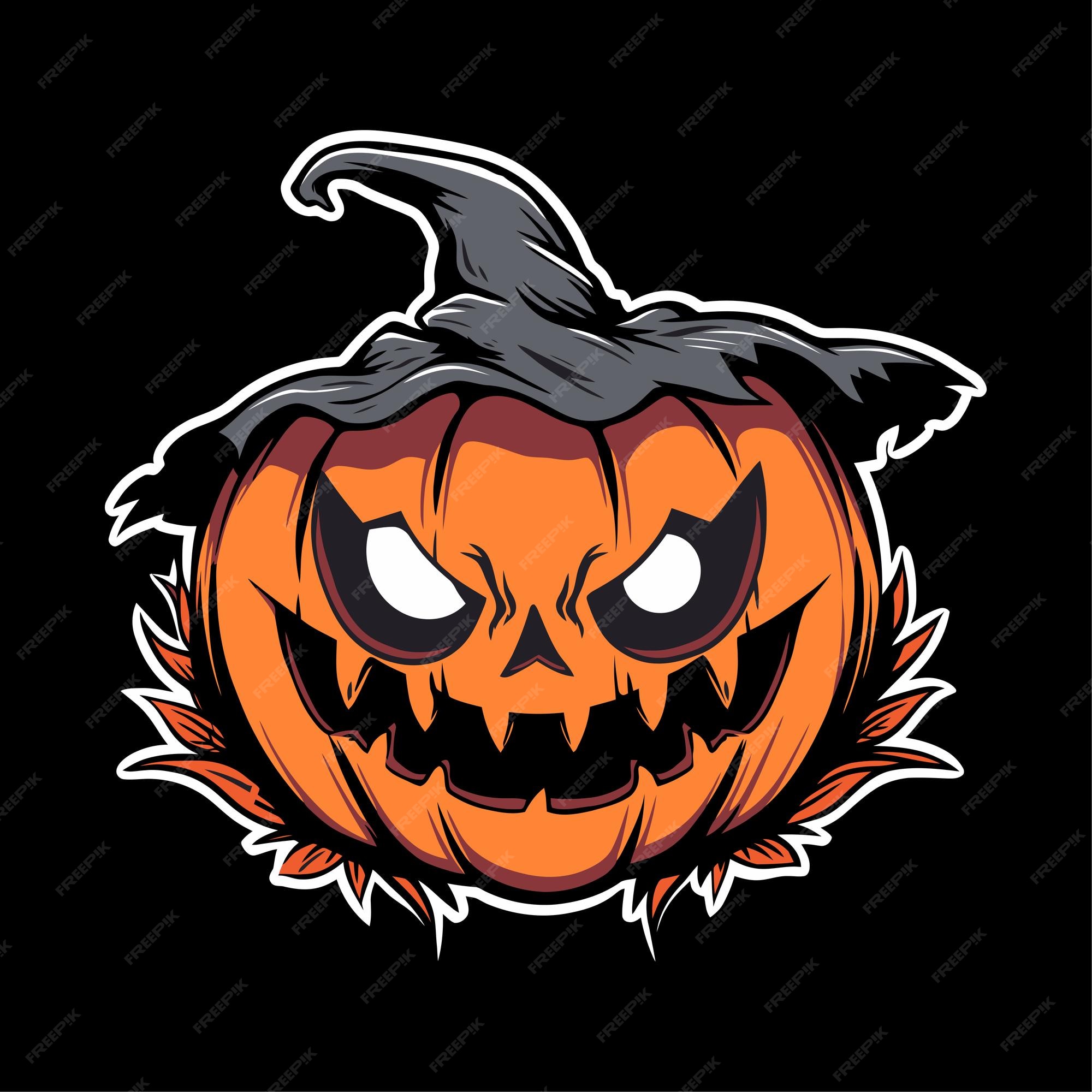 Premium Vector  Halloween pumpkin face tshirt design