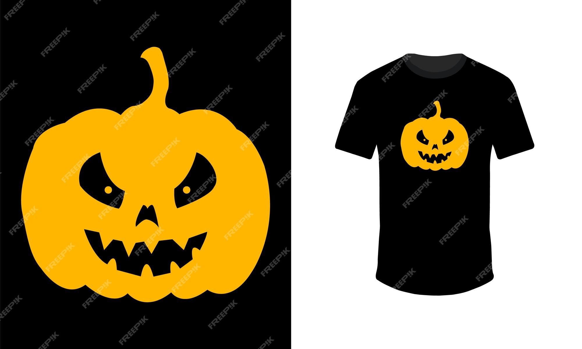 Halloween Face T-shirt Design, Happy Halloween T-shirt Design, Pumpkin T- shirt Design, T-shirt Design Vector Template Stock Illustration -  Illustration of card, clothing: 226558313