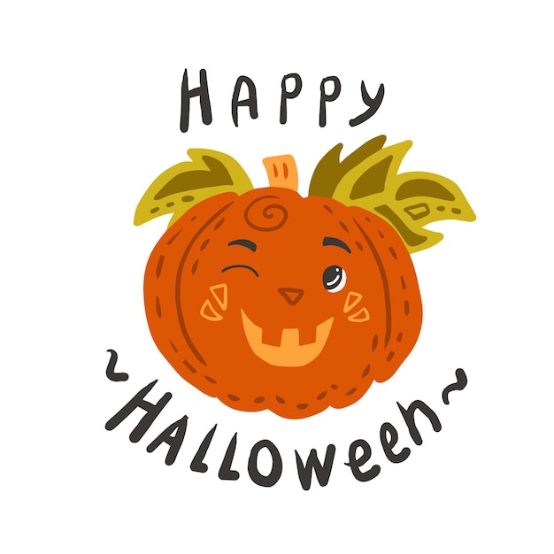 Pumpkin Happy Halloween greeting card