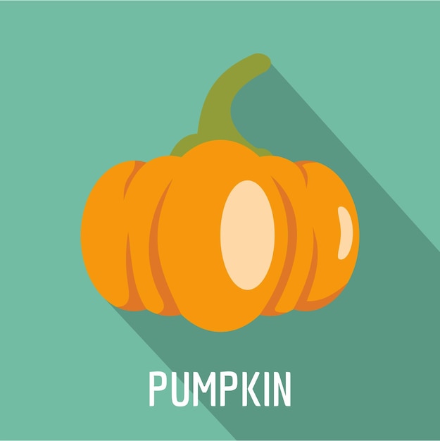 Pumpkin icon Flat illustration of pumpkin vector icon for web