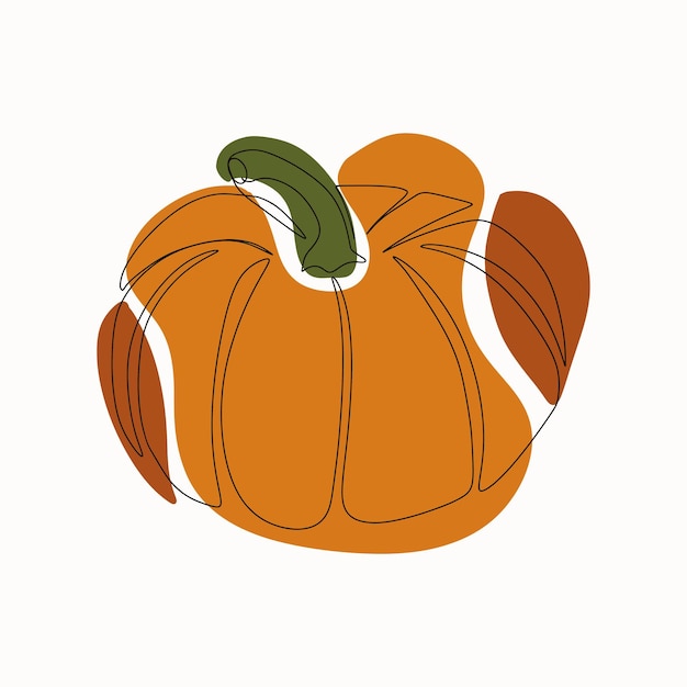 Pumpkin icon in flat style isolated on white background