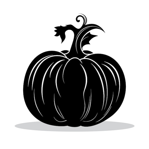 Iconica della zucca silhouette della zucca concept del ringraziamento illustrazione vettoriale