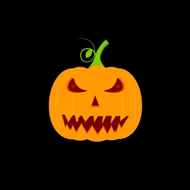 Vector pumpkin lantern icon halloween symbol