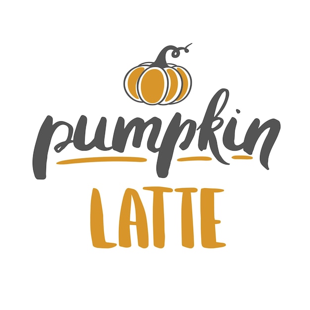 Pumpkin latte lettering