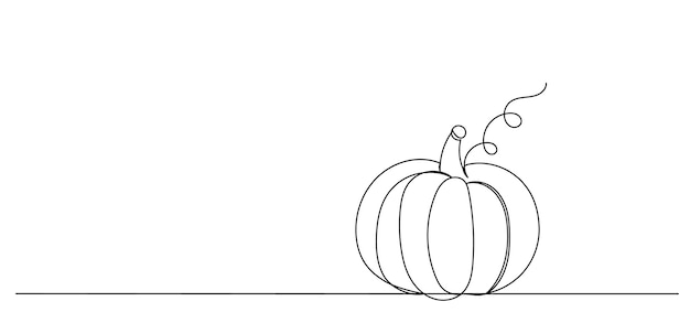 パンプキンライン描画スケッチベクトル