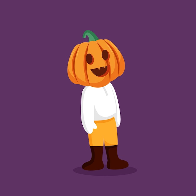 Pumpkin man character design illustratie