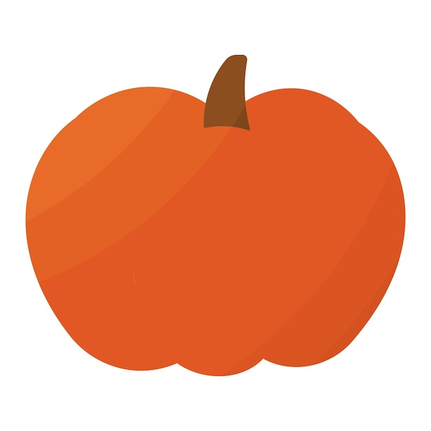 Pumpkin orange autumn food garden element icon