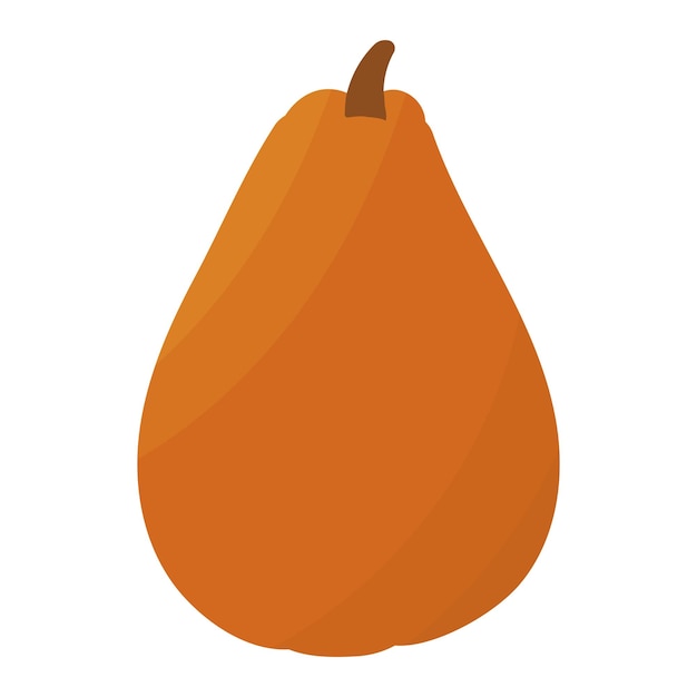 Pumpkin orange autumn food garden element icon