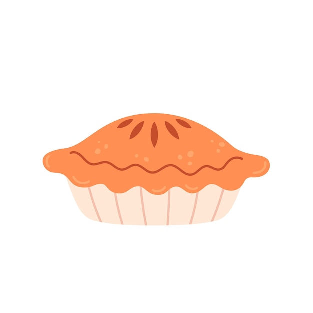 Vector pumpkin pie baking pastry hello autumn thanksgiving day world pie day