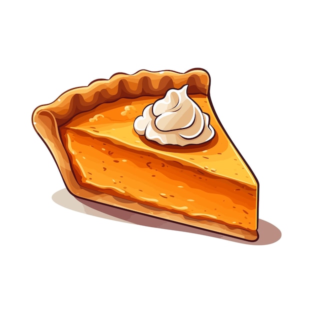 Pumpkin Pie Slice clip Art illustration