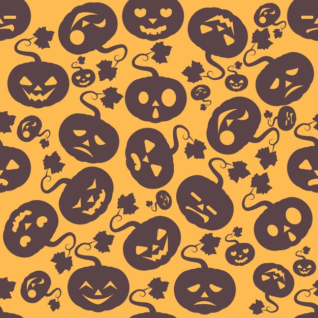Vector pumpkin seamless pattern