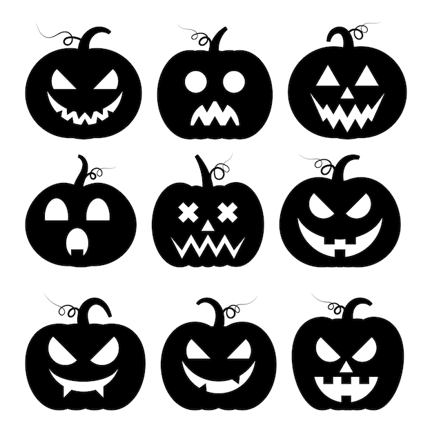 Pumpkin silhouette icon on a white background