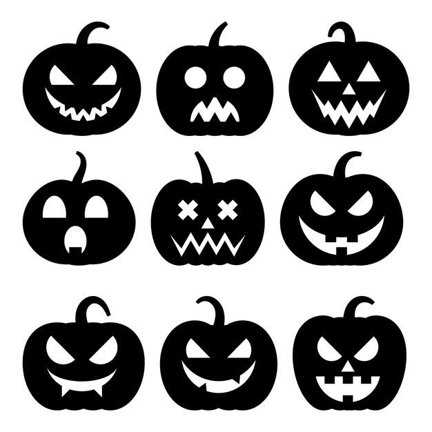 Pumpkin silhouette icoon op een witte achtergrond