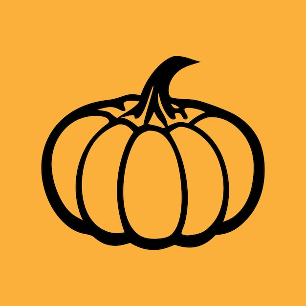 Vector pumpkin silhouette illustration