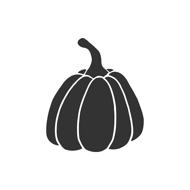 Pumpkin silhouette Thanksgiving and Halloween Elements Autumn pumpkin