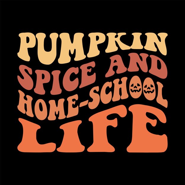 Vector pumpkin spice and homeschool life