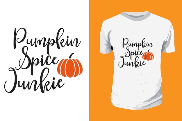 Pumpkin spice junkie typografie citaten t-shirtontwerp