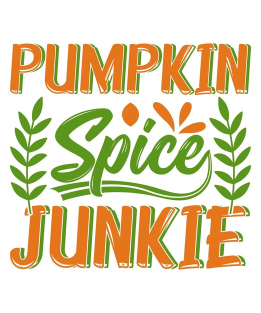 Pumpkin spice junkie val svg ontwerp
