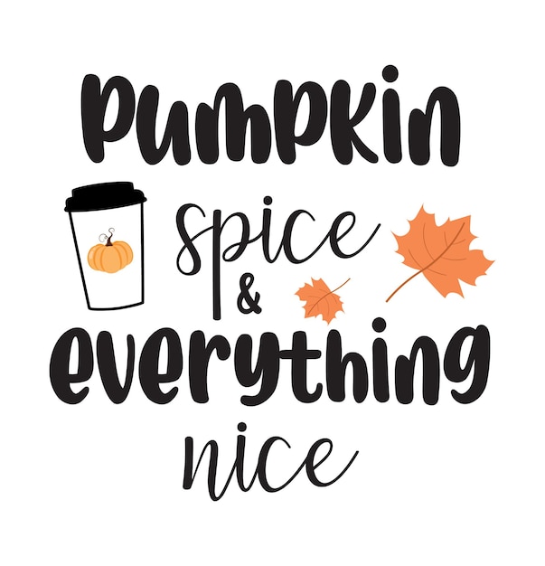 Pumpkin spice lettering