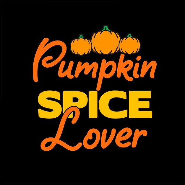Vector pumpkin spice lover t-shirt ontwerp