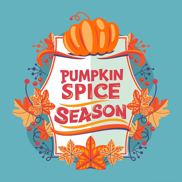 Vector pumpkin spice season quote