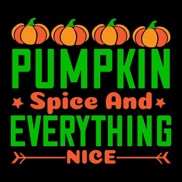 Pumpkin t shirt design vactor