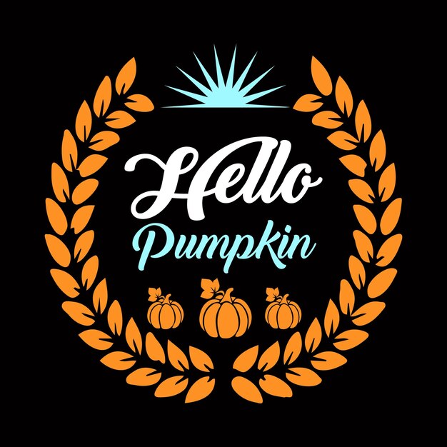 Vector pumpkin t-shirt design