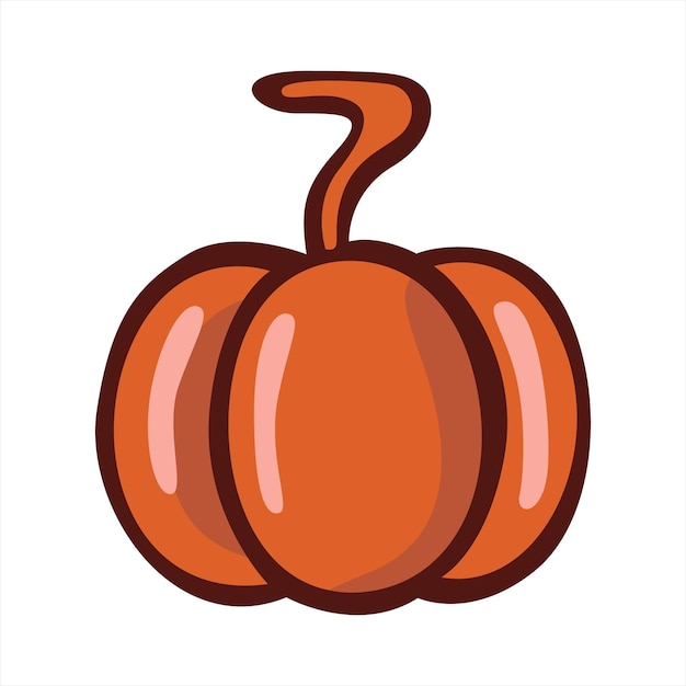 Pumpkin vector icon design Vegetable colorful flat icon