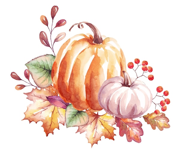 Pumpkin Watercolor clipart