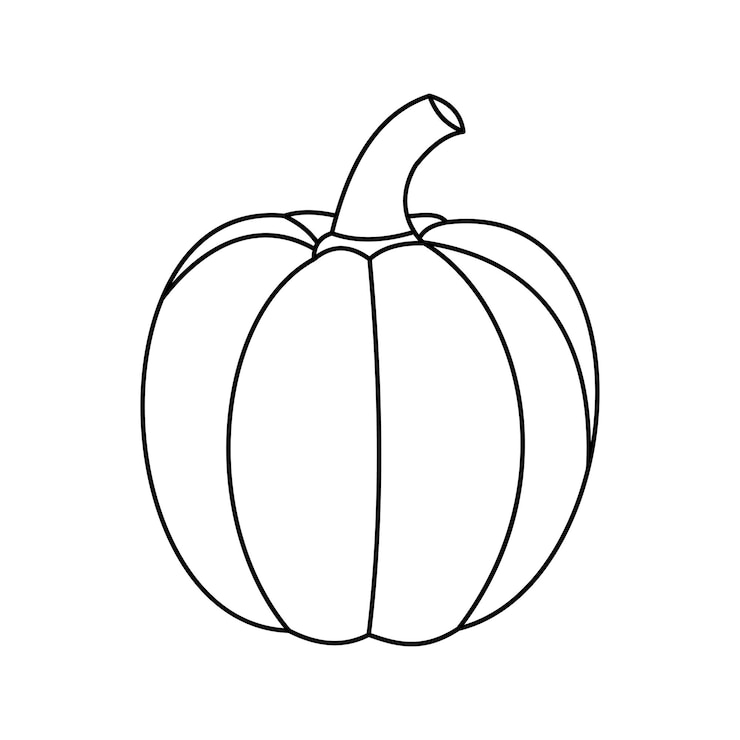 Vector pumpking single continuous one line out line vector art drawing and tattoo design