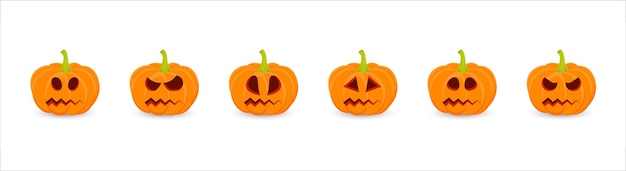 Pumpkins for Halloween Halloween pumpkin icons set Main symbol