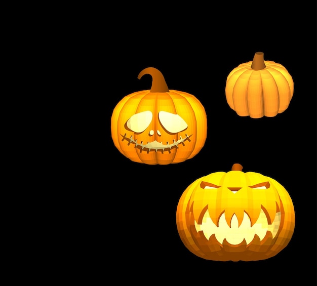 ベクトル ハロウィーンの休日の休日のグラフィックの装飾のための黒い背景のカボチャ