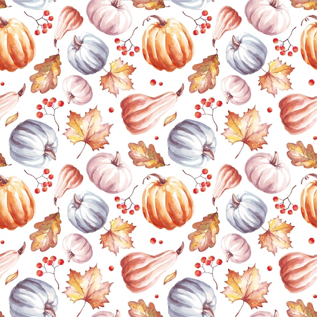 Pumpkins seamless pattern