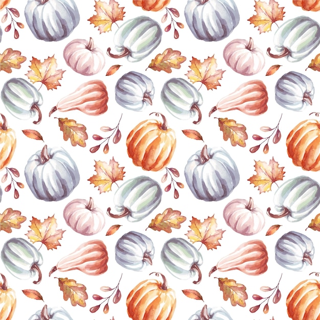 Pumpkins seamless pattern