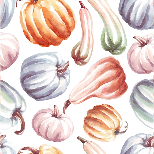 Pumpkins seamless pattern