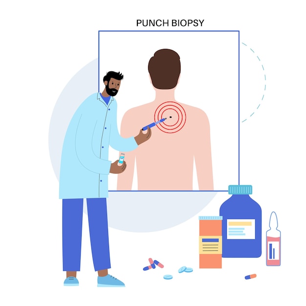 Vector punch biopsy procedure