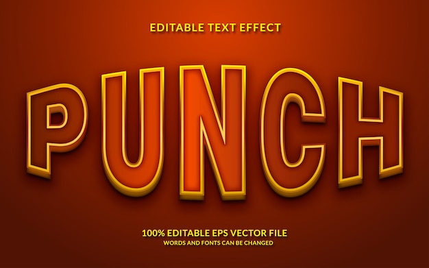 Punch Editable Text Effect