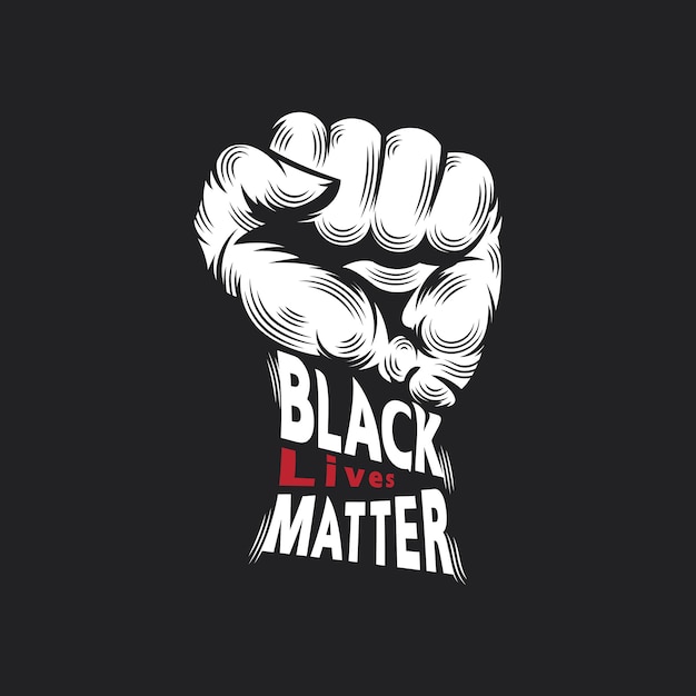 Punch and typo black lives matter design concept