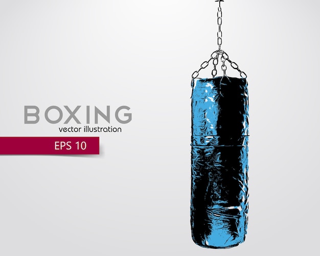 Punching bag silhouette illustration