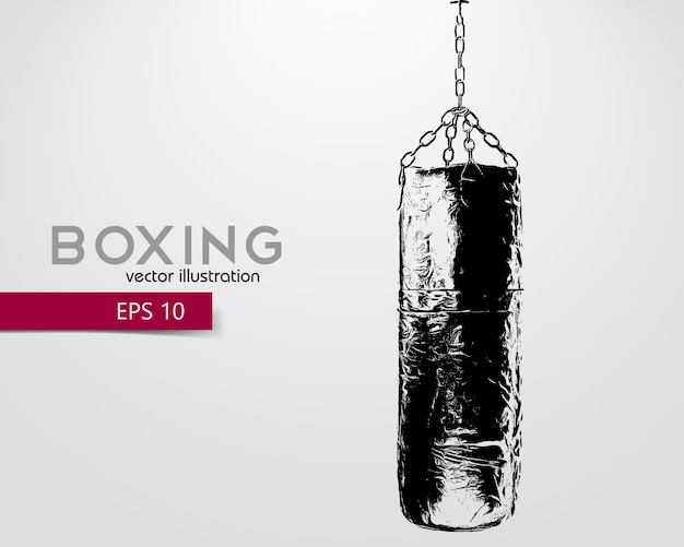 Punching bag silhouette illustration