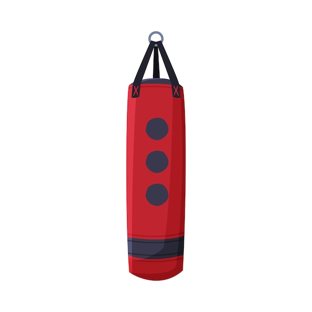 Vettore punching boxing bag attrezzatura sportiva illustrazione vettoriale su sfondo bianco