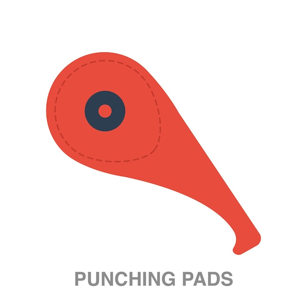 Punching pads illustration on transparent background