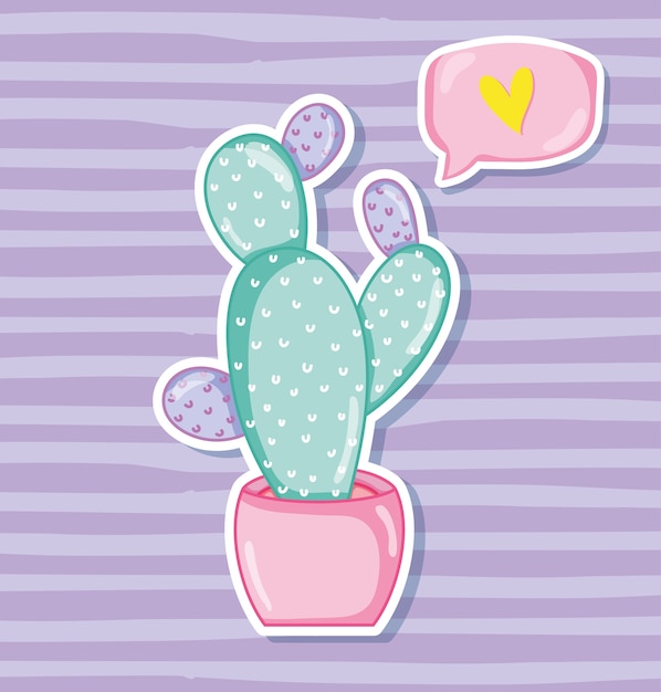 Vector punchy pastels cactus vector illustration graphic design