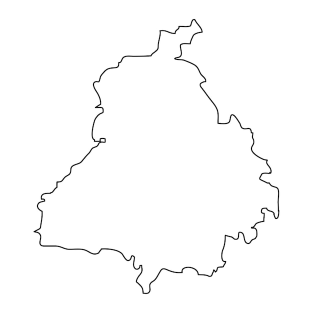 Punjab state map administrative division of india vector illustration