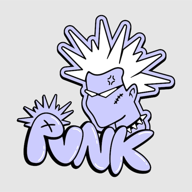 Vector punk graffiti street art urban style vector