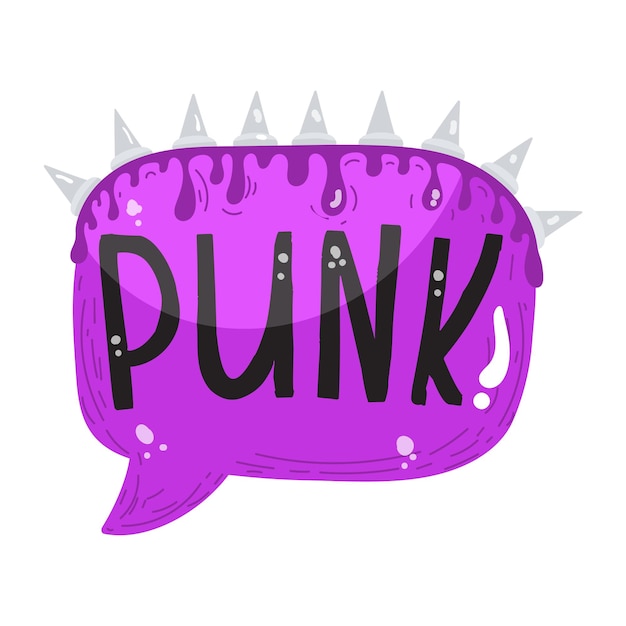 A punk message flat sticker icon