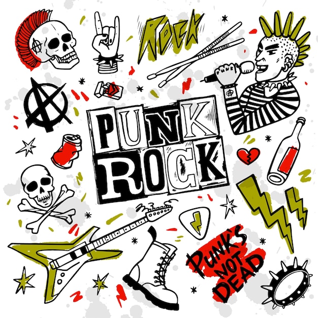Punk rock music set