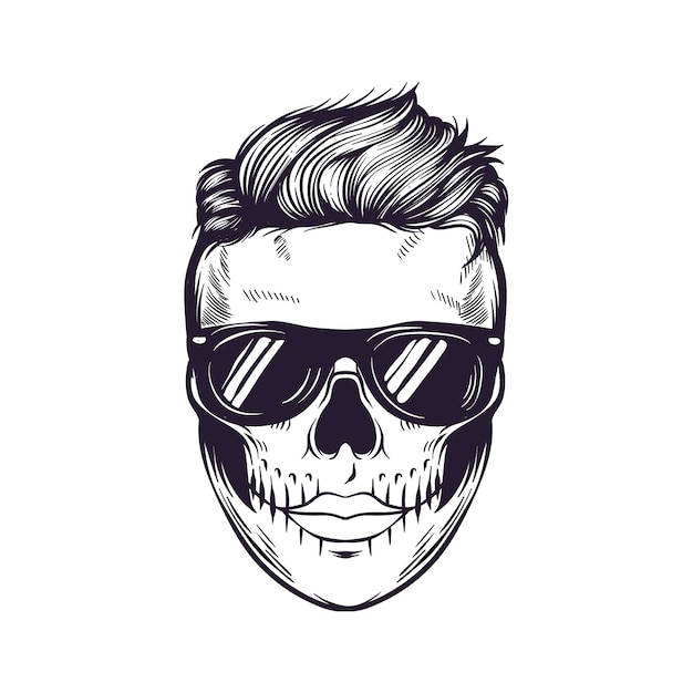 Punk skull logo design