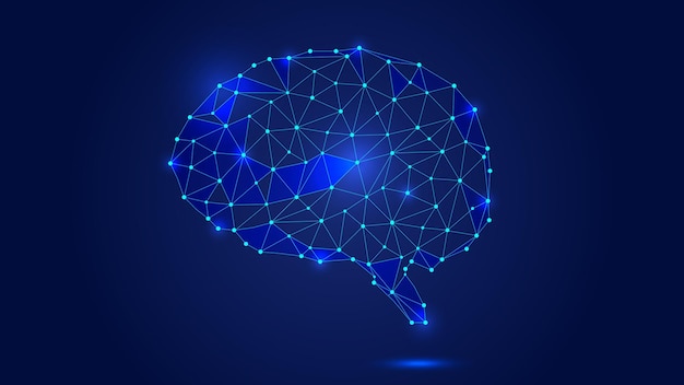 Punt- en lijnverbindingen vormen abstracte hersenen abstracte futuristische wetenschap en technologieachtergrond