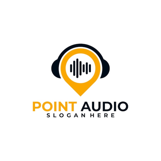 Punt muziek logo vector sjabloon